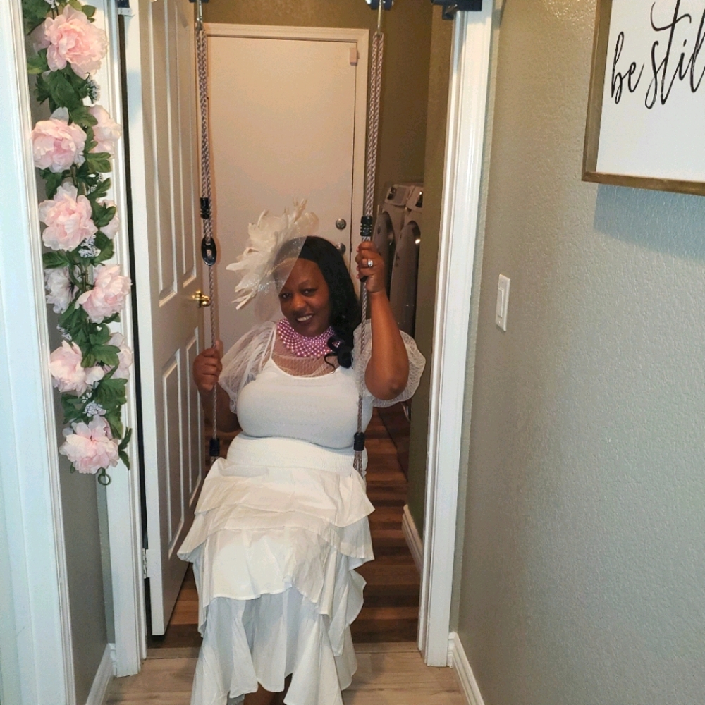 Pre-Loved layered maxi skirt.